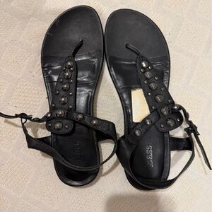 Bass Women's Black Studded Sandals